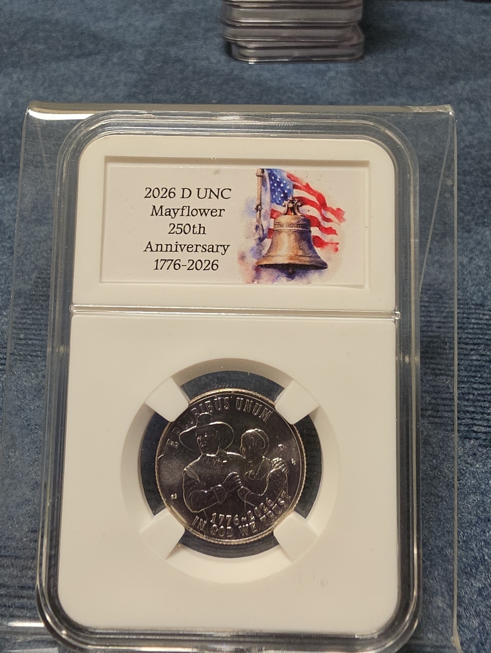 Silver 2026 UNC Mayflower 250th Anniversary Commemorative Coin